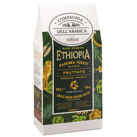 12902 Кофе Эфиопия натуральный жареный молотый в карт.пачке 250г